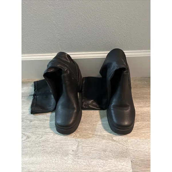 Steve Madden BERKLEIGH Black square Toe Knee Boot Size 9M - Image 4