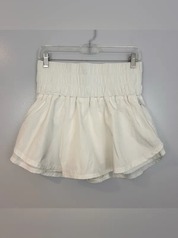 Free People Movement The Way Home High Waisted White Activewear Shorts Large - Image 3