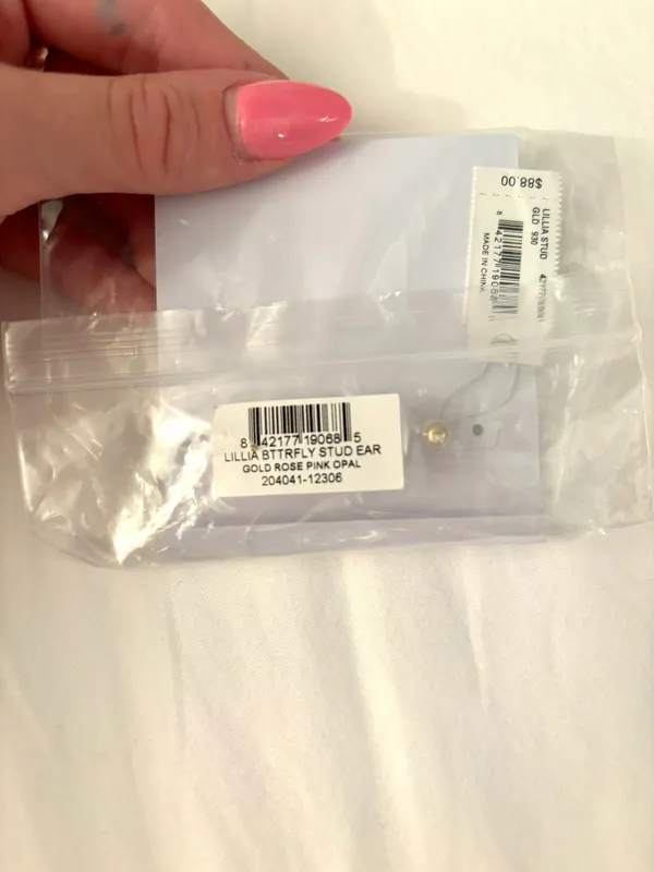 Kendra Scott Lillia Pink Butterfly Stud - Image 2