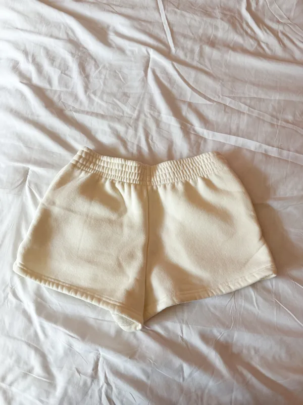 Altar'd State Revival Cream Embroidered Bow Lounge Shorts Size XS - Image 2