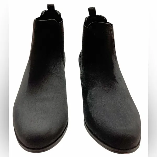 VJH Comfort Slip On Ankle Boot, Western Almond Round Toe Elastic Chelsea Boots - Image 2