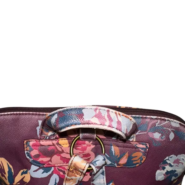 Matilda Jane Plum Perfect Floral Backpack Faux‎ Leather School Travel Bag Boho - Image 8