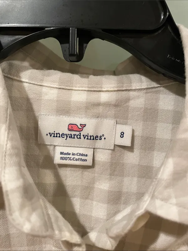 Vineyard Vines  Cream and GrayPlaid Button-Down Shirt - Image 2