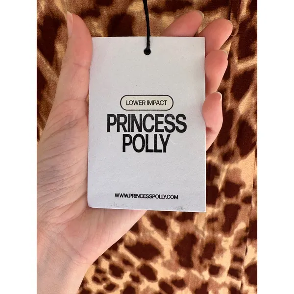 Princess Polly Halo Bias Mini Dress Leopard Animal Print Brown US 14 Curve NWT - Image 6