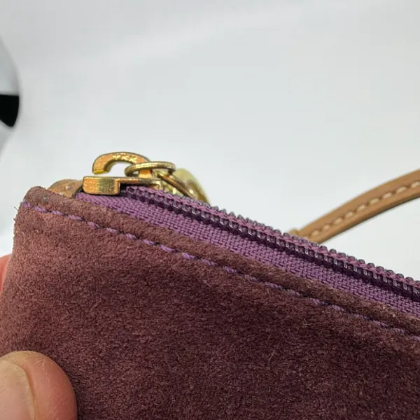 Coach Purple Suede Leather Wristlet - Image 6
