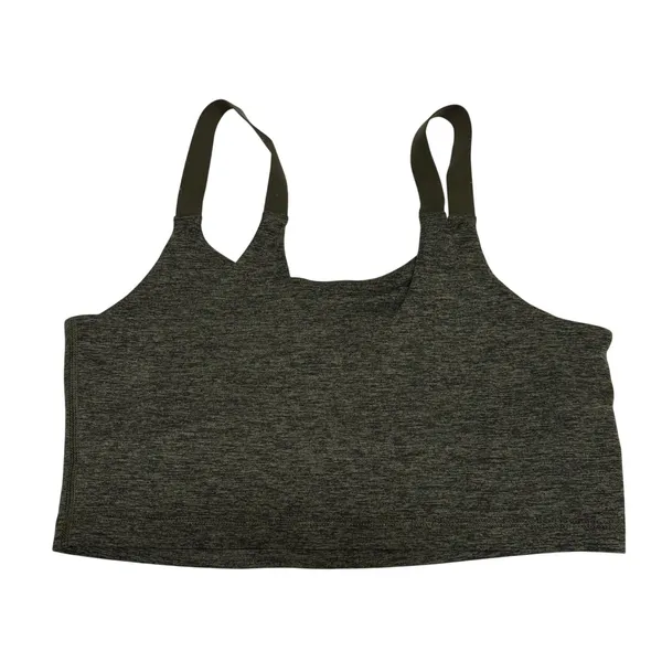 aerie‎ Offline Recharge Sports Bra Olive Green Spacedye Space Dye Longline S - Image 6