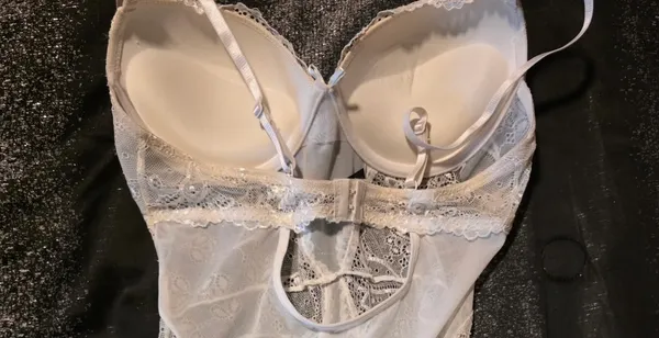 Womens large Cream Underwire Lace Bodysuit /Teddy/Bustier Bodysuit - Image 6