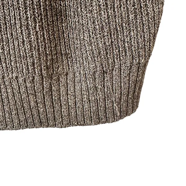 ONE TEASPOON Knit Metallic Turtleneck Mini Dress Gold Small‎ - Image 4