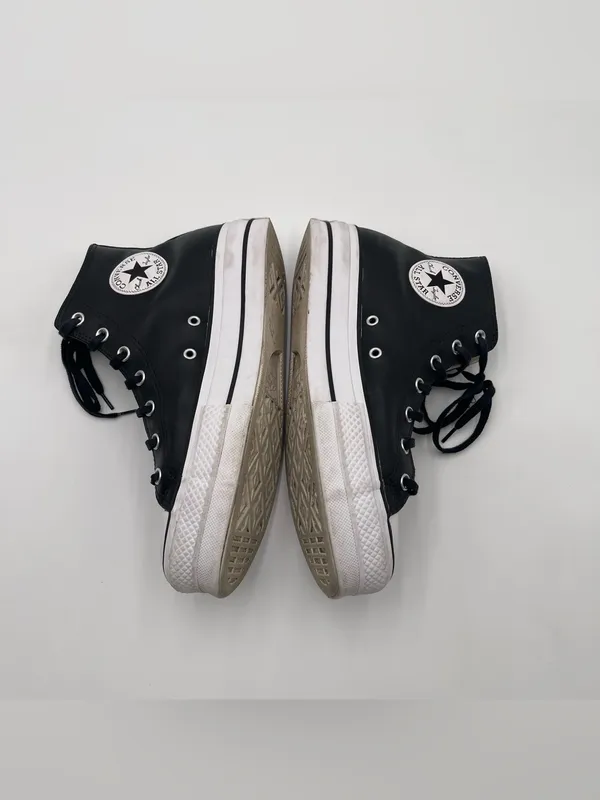 CONVERSE Chuck Taylor All Star Lift Platform Leather High-Top Women's 10 Shoes - Image 6