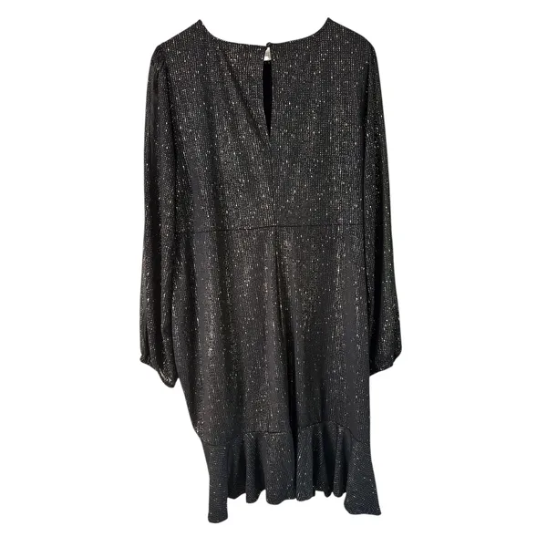 Torrid Party Dress Sparkle Ruched Long Sleeve Plus‎ Size 2 / 2X - Image 2