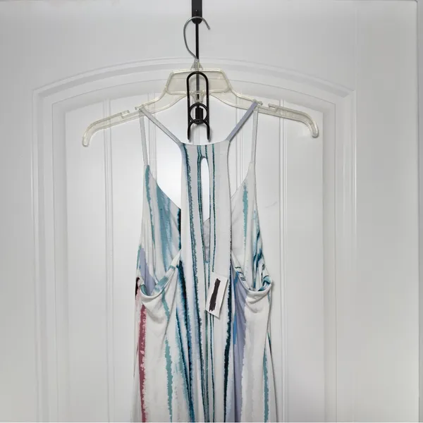 Antibes Blanc X Anthropologie‎ Large Stripe Halter Maxi Dress Vacation, Resort - Image 4