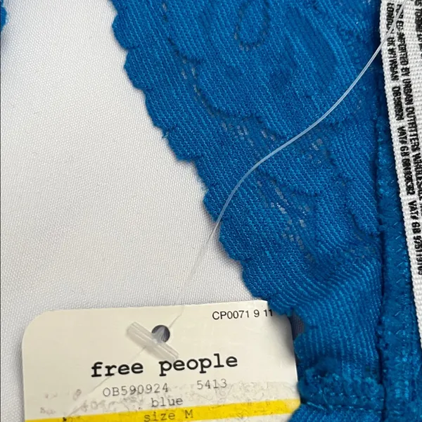 Free People Vibrant Blue Lace Bralette - Image 4
