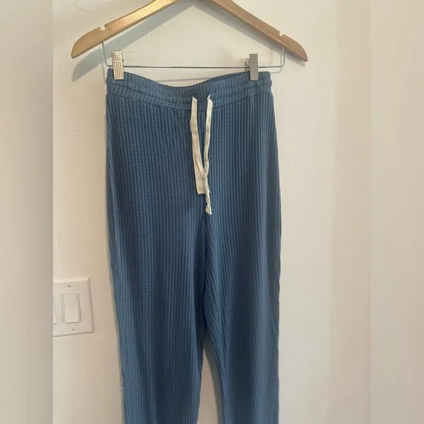 Revolve Privacy Please‎ Charlotte Pants Jogger Waffle in Blue Sz S - Image 3