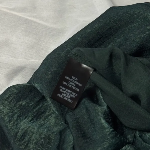 Lulus Let Me Entertain You Dark Green Satin Wide-Leg Jumpsuit - Image 7