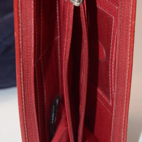 Liz Claiborne Wallet/Wristlet, Red Initialed  "J" - Image 5