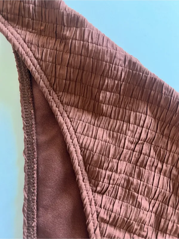 {Abercrombie & Fitch} Brand New Textured Brown Bikini Bottoms - Image 2