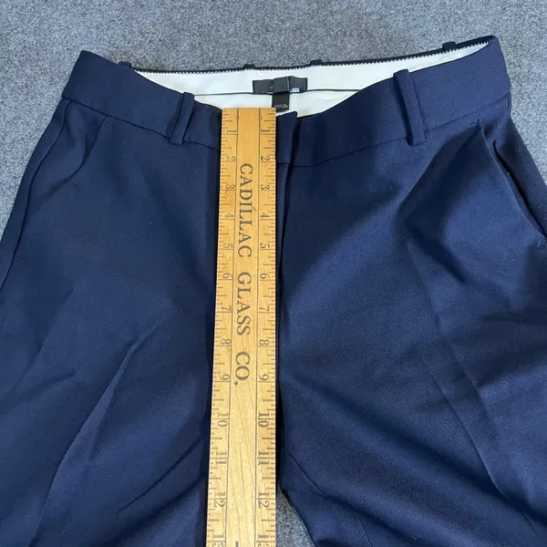 J.Crew‎ Navy Blue Wool Blend Straight Leg Dress Pants Trousers Womens Size 6 - Image 5