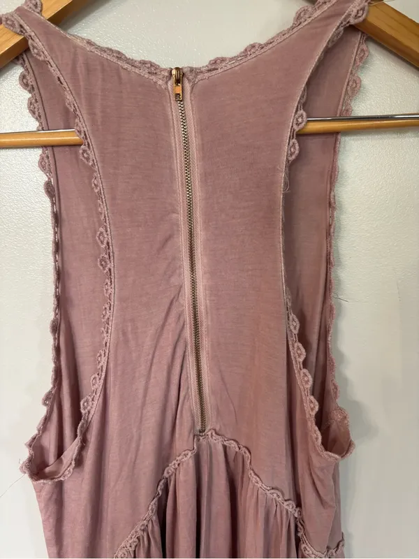 POL Crochet Lace Trim Babydoll Tunic Tank Top Mini Dress Boho - Image 6