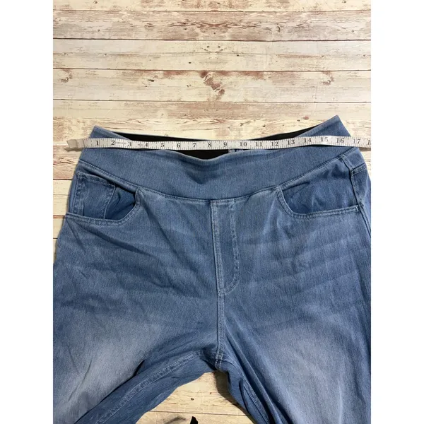 Halara Flex High Waisted Wide Leg Jeans Size XL Blue Stretch Denim - Image 7