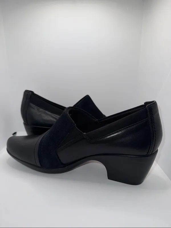 Clarks Emily Step Loafer Bootie Shoes Black Leather Women’s 9 - Image 4