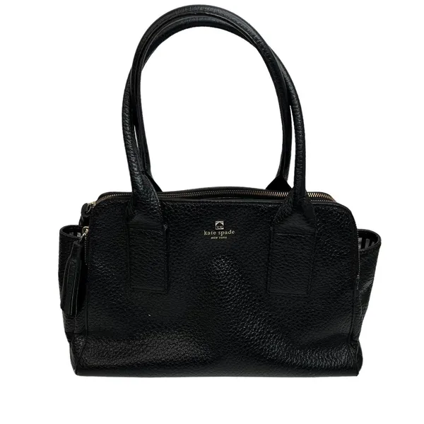 Kate Spade Lydia Southport Ave Shoulder Bag Large New York Black Pebbled Leather - Image 2