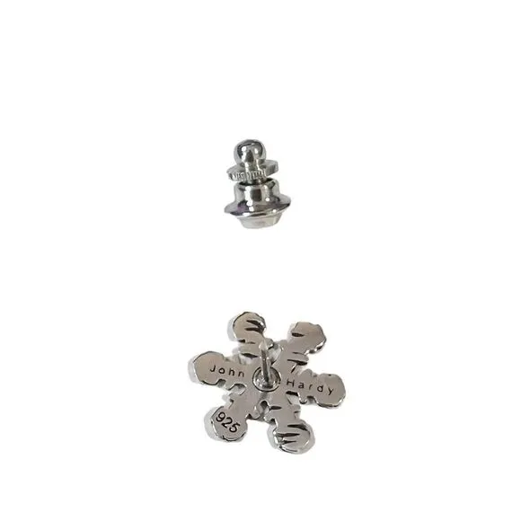 John Hardy Sterling Silver Snowflake‎ Tie Tack Lapel Pin - Image 3