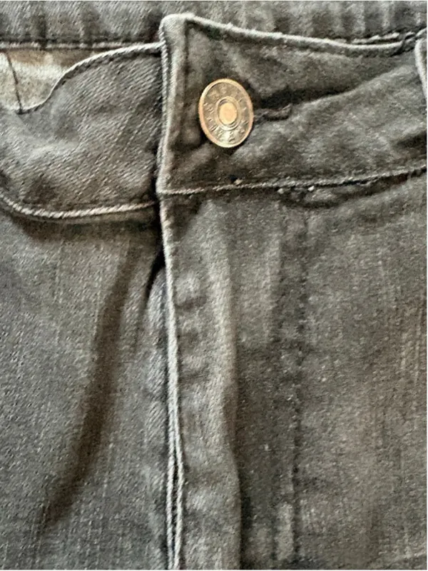 Wear Jeans Floral Patch Distressed Black Denim Jeans Size L (30” Waist) - Image 4