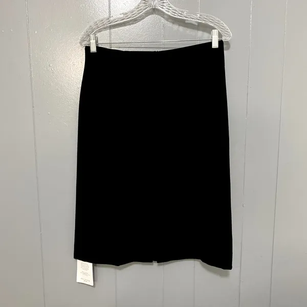 NEW MM.Lafleur Black Greenpoint Front Slit Classic Office Pencil Skirt 10 - Image 2