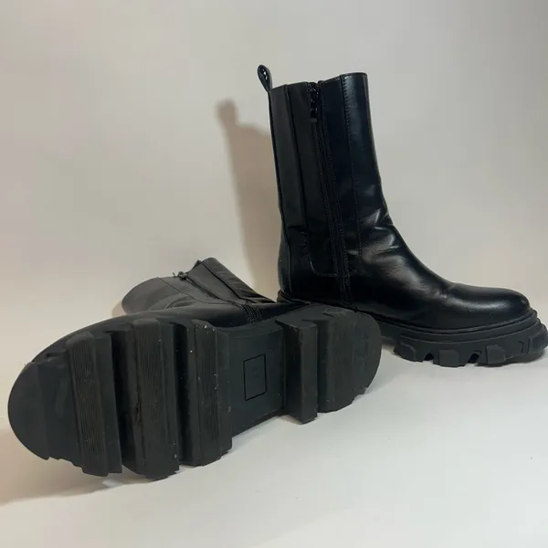 EGO Women’s UK7 (US9) Black Combat Boots - Image 5