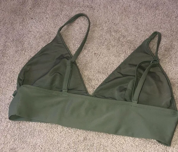 Aerie Triangle Bikini Top Green Medium - Image 6
