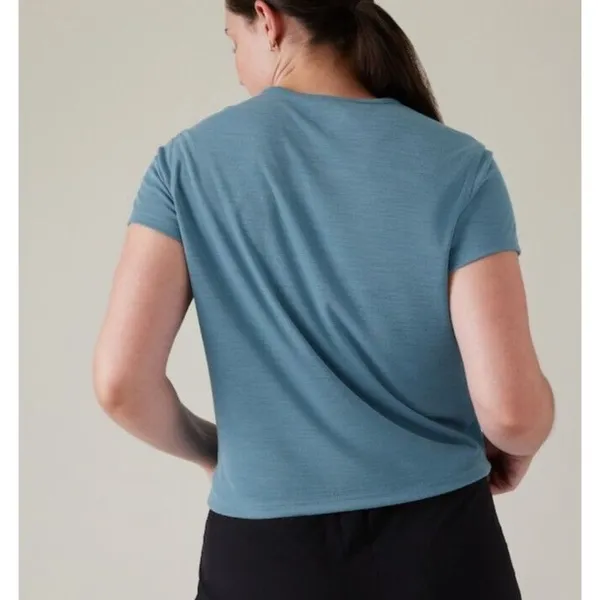 New Athleta M Sandwash Modal Tee Women’s Size Medium Skylark Blue - Image 2