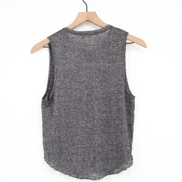 Project Social T Tank Top Womens Small Urban Outfitters Grey Muscle Raw Hem Good - Image 5