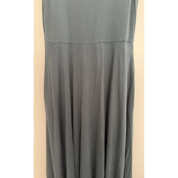 Quince Women Tencel Jersey Fit & Flare Dress Dark Olive Women's Size Medium - Image 7