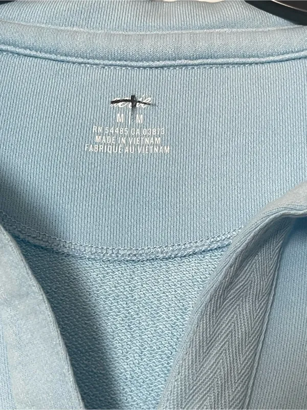 Aerie Sweatshirt Oversized size M Blue Long Sleeve V Neck - Image 3