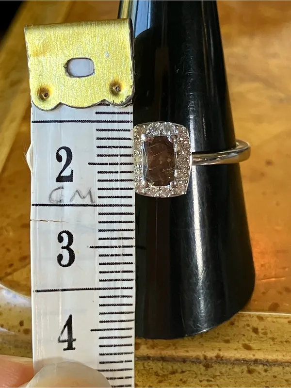 Color Changing Garnet Moissanite Ring Size 9 Silver - Image 11