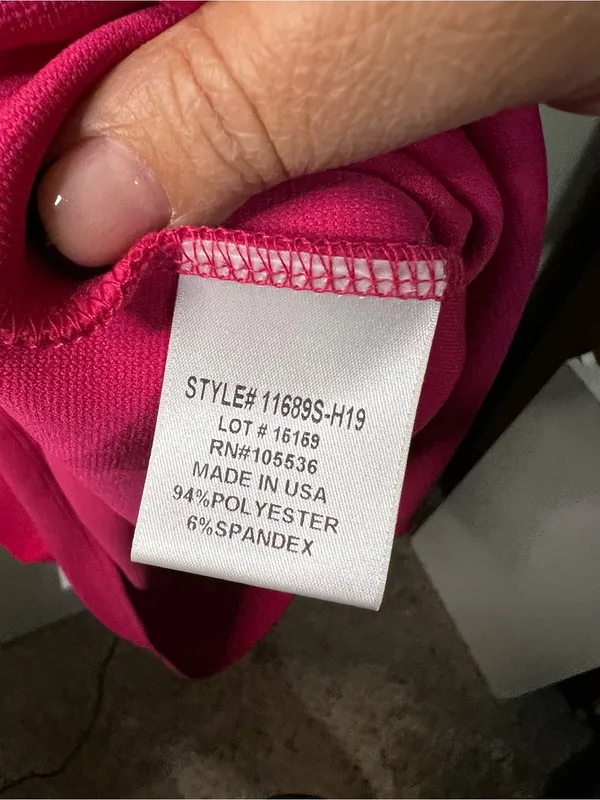Slinky Brand Fuscia Pink Sleeveless MIDI Dress Casual Resort Summer - Image 6
