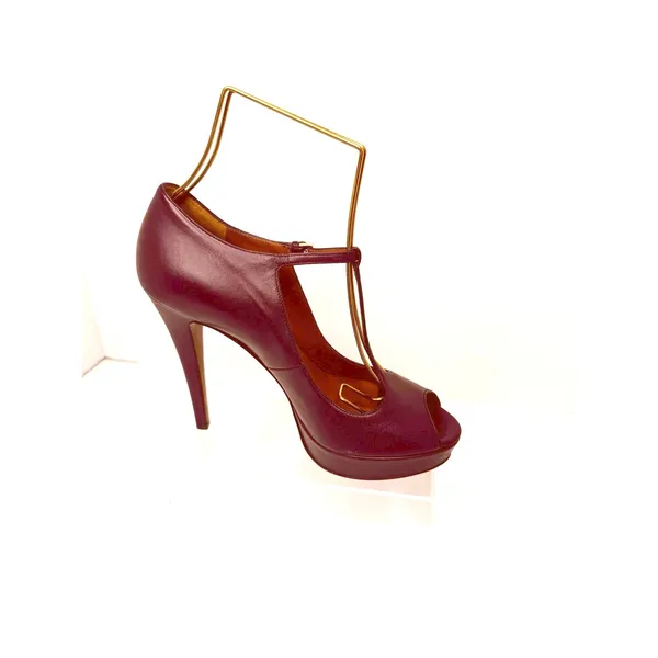 Gucci Betty Burgundy T Strap Platform Heels Y2K Glam EU 37 - Image 2