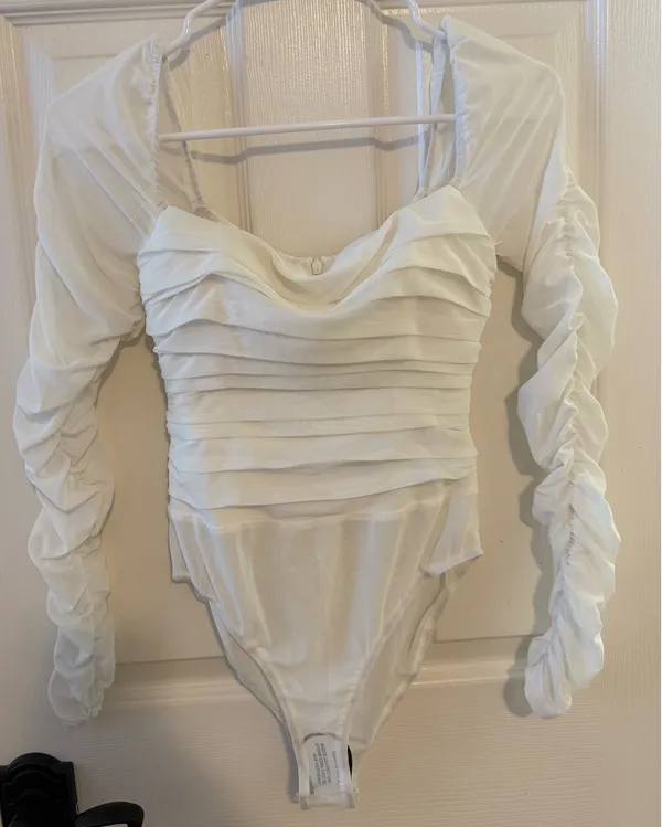 Princess Polly Bodysuit White Mesh - Image 2