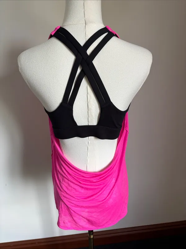 Fabletics Hot Pink Racerback Layering Tank - Image 3