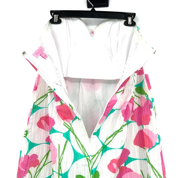 Lilly Pulitzer‎ Betsey Had Me A Blast size 4 Floral Strapless Dress - Image 4