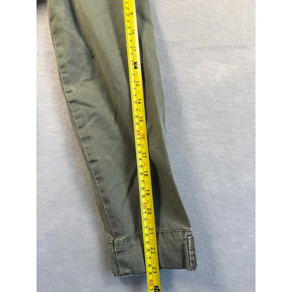 Ambiance Womens Hooded Utility Jacket Olive Military Gorpcore Field Coat Medium - Image 6