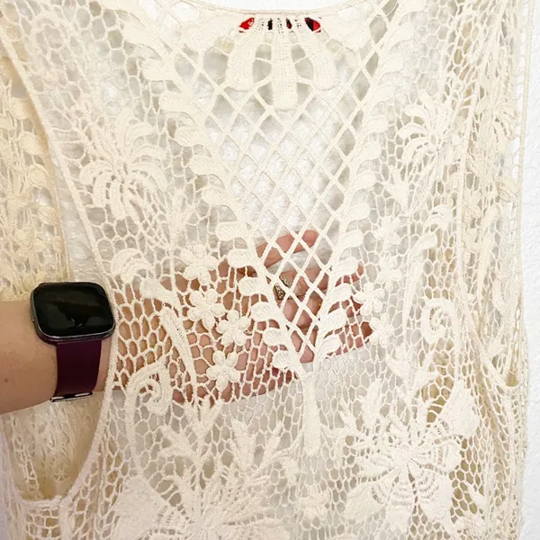 Vivid Collection Of Ny Crochet Open Face Vest Size M - Image 6