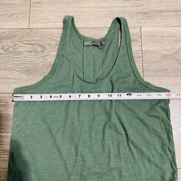 Prana Ribbed‎ Tank Top Racerback Yoga Athletic Green Sleeveless Womens Small - Image 9