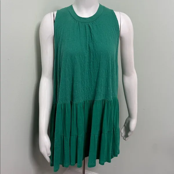 Free People right on time green tunic tank medium - Image 6