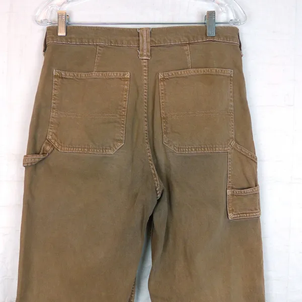 GAP Carpenter Jeans Womens 29x29 Brown High Rise Straight Wide Leg Utility - Image 8