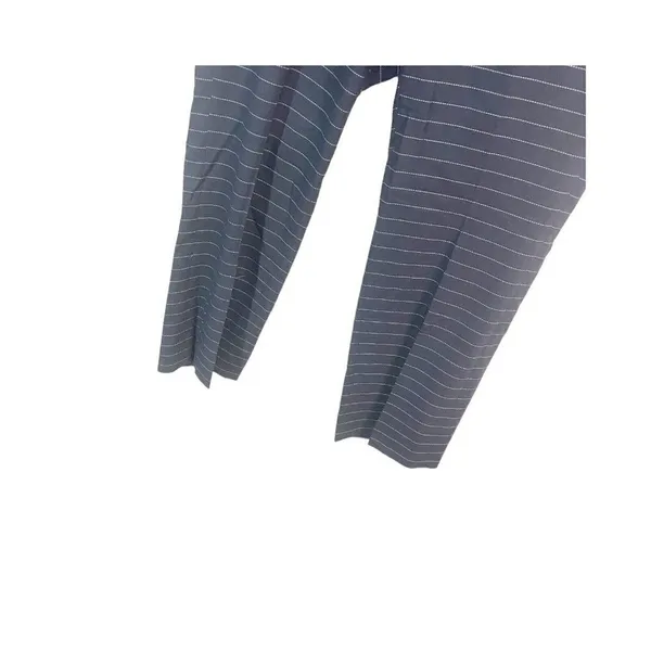 Banana Republic‎ Logan Crop Navy Blue Pinstripe Pants Trousers Size 0P Straight - Image 4