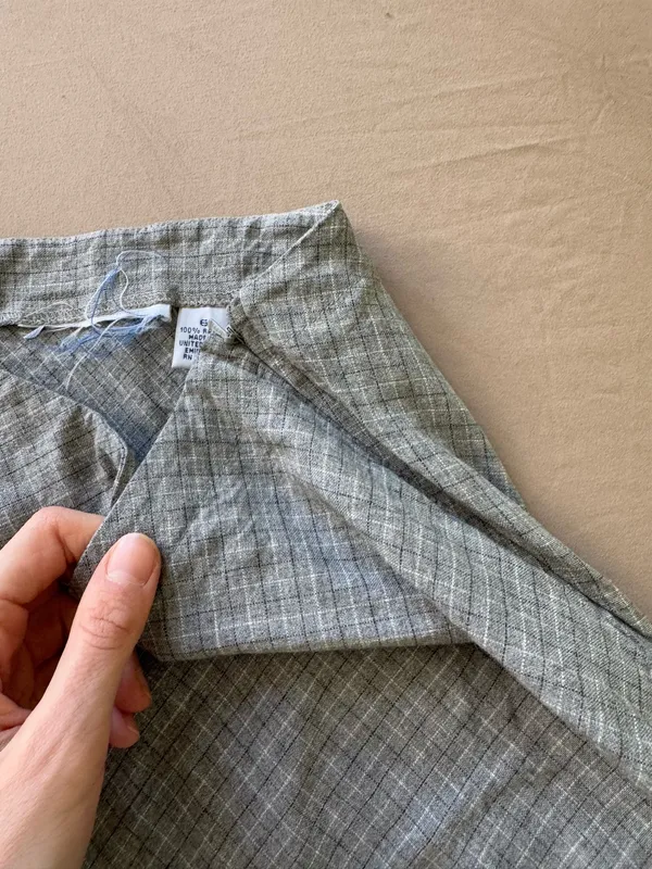 Vintage A-Line Plaid Midi Skirt - Image 3
