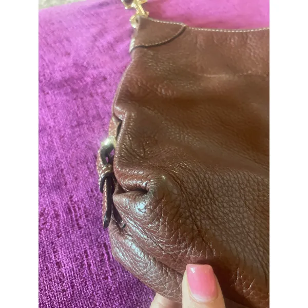 DOONEY & BOURKE Frederica Bag Pebbled Leather Tan Purse Shoulder / Crossbody - Image 11