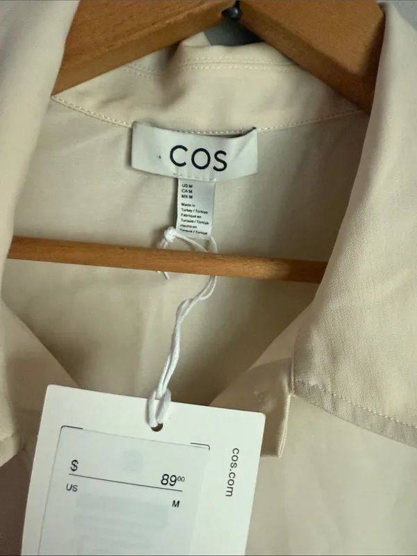 NEW COS minimal cotton polo shirt Medium - Image 7