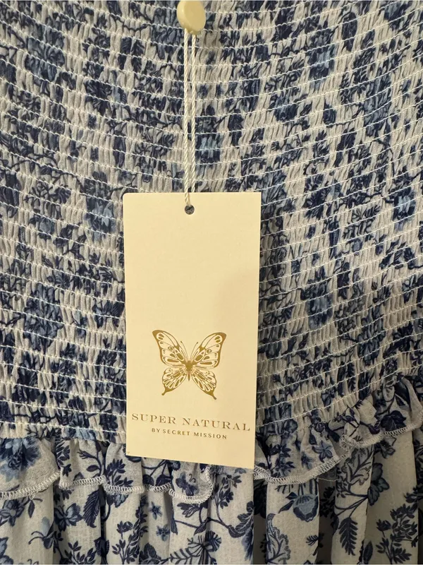 NWT Revolve | Super Natural by Secret Mission |Blue Greenport Puff Sleeve Dress - Image 6